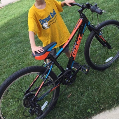 Ethan's first real mountain bike!
